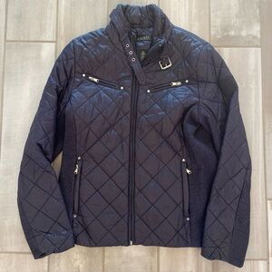 Lauren Ralph Lauren Blue Quilted Puffer-Like Women's Jacket Size Medium